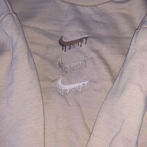 Cute custom boohoo Nike drip crewneck